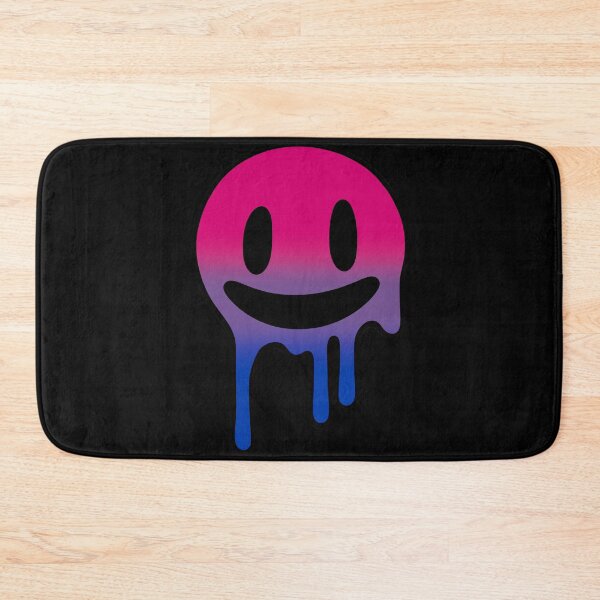 Item preview, Melting Smiley Face Bisexual Pride Flag Colors, Trippy Drip Rave Bi Design, Pride Festival designed and sold by Travelslightly.
