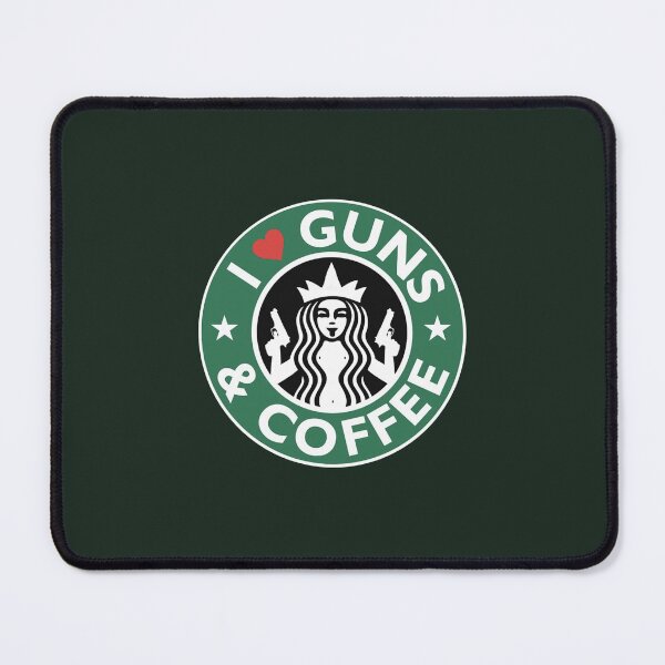 Item preview, I love Guns & Coffee Green Military Firearm Pistol logo designed and sold by 9un5.