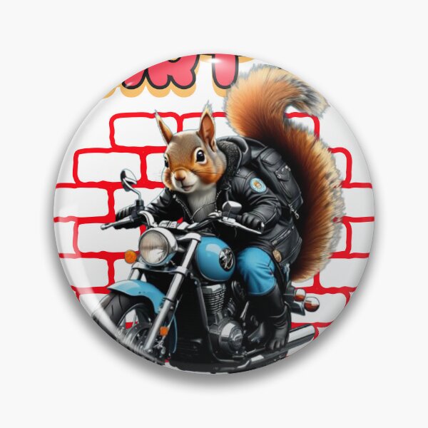 Item preview, Squirrel in a Black leather Jacket riding a Motorcycle designed and sold by EmeraldCauldren.