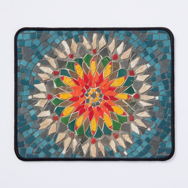 Item preview, Blue Floral Mosaic Art designed and sold by Tamas Das.
