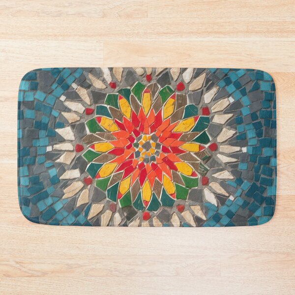 Item preview, Blue Floral Mosaic Art designed and sold by Tamas Das.