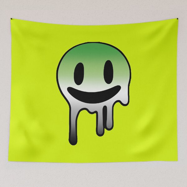 Item preview, Melting Smiley Face Aromantic Pride Flag Colors, Trippy Drip Rave Aromantic Design, Pride Festival designed and sold by Travelslightly.