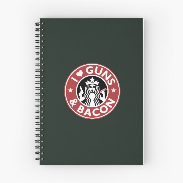 Item preview, I love Guns & Bacon Red Military Firearm Pistol logo designed and sold by 9un5.