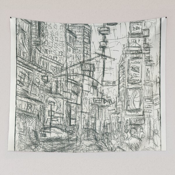 Item preview, Times Square , New York , Drypoint Etching designed and sold by Luke Bailey.