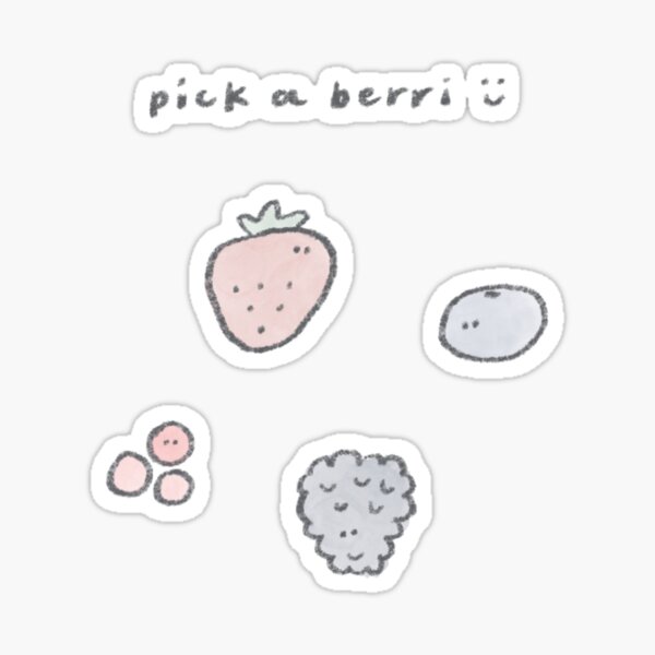 Artikel-Vorschau von Ästhetisches süßes Beeren-Stickerpaket, designt und verkauft von lameowee.
