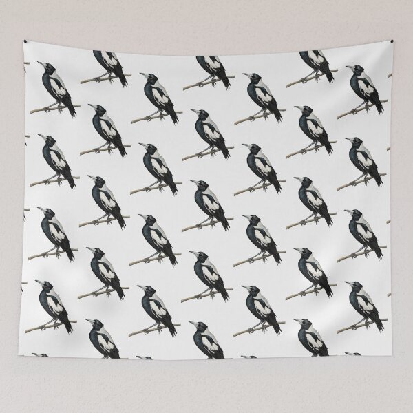 Item preview, The Australian Magpie, Collingwood's iconic bird - drawing  designed and sold by RachaelCurryArt.