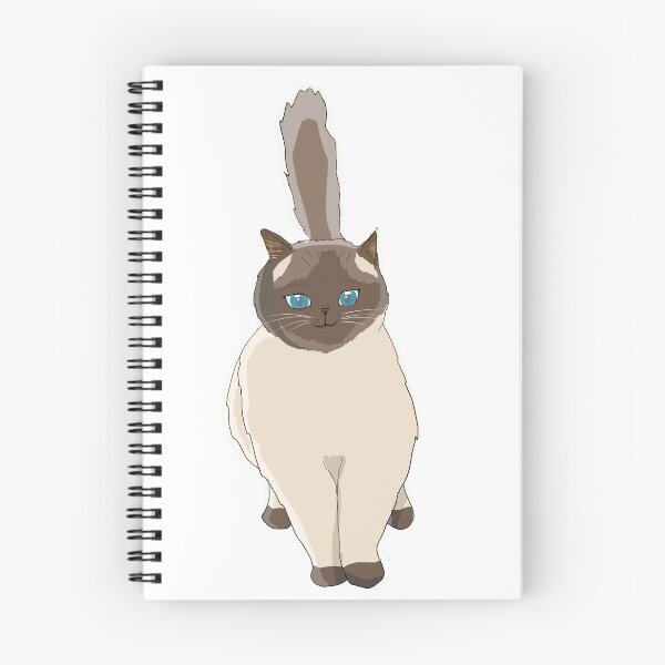 Artikelvorschau, süße Siamkatze mit blauen Augen entworfen und verkauft von Rifftoons.