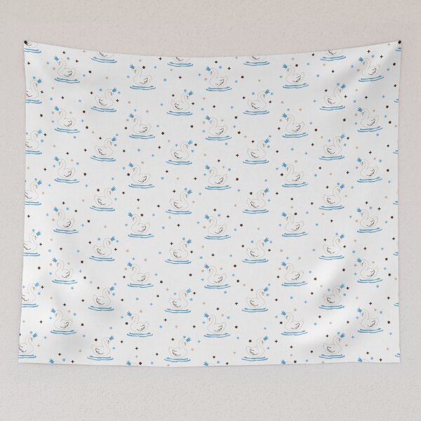 Item preview, Enchanted Swan Lake - Fairy Tale Crowned Swan Pattern designed and sold by FlinArt.