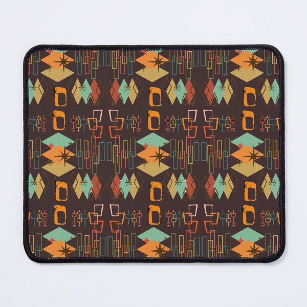 Item preview, Beige, Blue, Green, Geometric Shapes, Mid Century Modern Style Pattern designed and sold by CreativeCanvas8.
