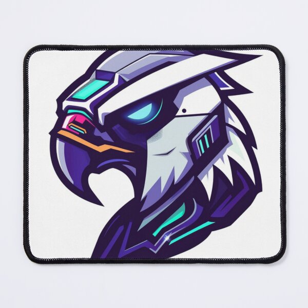 Item preview, cyborg hawk head gamer for mascot esport logo and icon designed and sold by asep sarifudin.