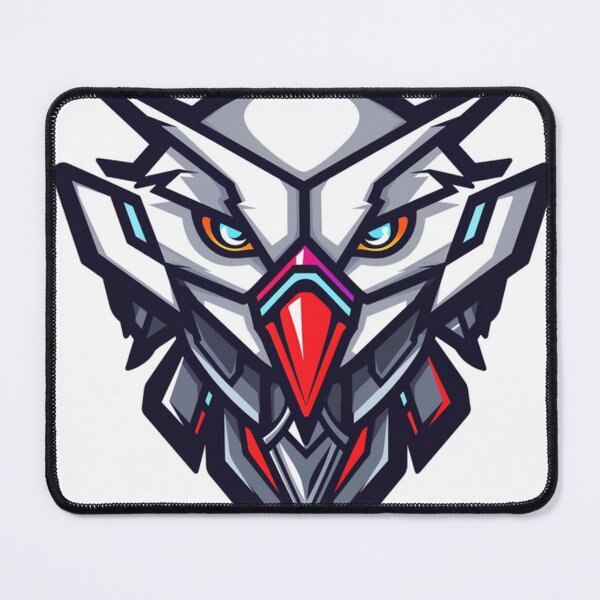 Item preview, cyborg red hawk head gamer for mascot esport logo and icon designed and sold by asep sarifudin.