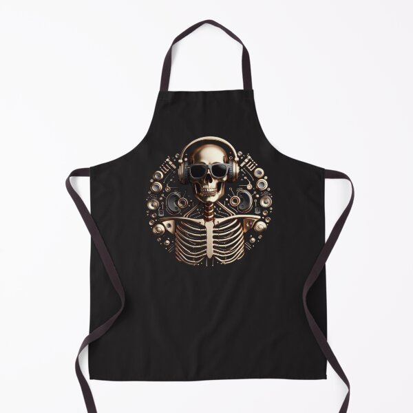 Item preview, Gold Metallic Skeleton with Music Lover Attachments designed and sold by GaborSkeleton.