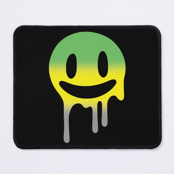 Item preview, Melting Smiley Face Lithromantic Pride Flag Colors, Trippy Drip Rave Lithromantic Design, Pride Festival designed and sold by Travelslightly.