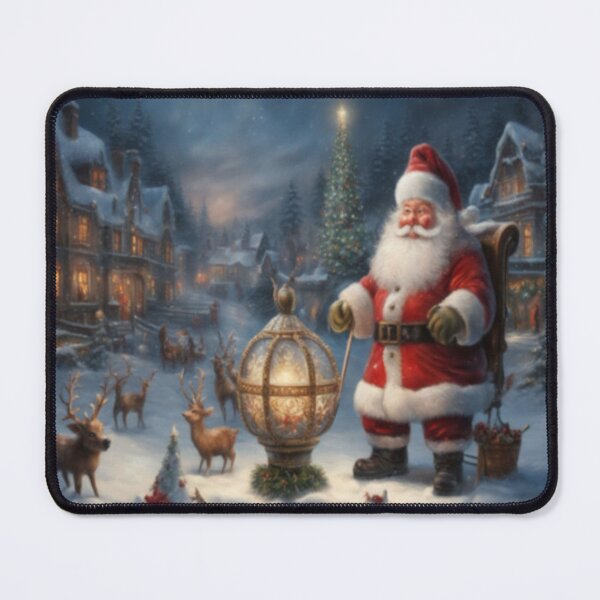 Item preview, Santa Claus brings joy to a snowy village: with his reindeer and presents he visits the children in their sleep designed and sold by FotoworldEdel.