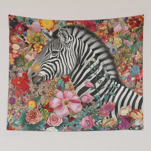 Item preview, "Fashion Collage with Zebra Art" designed and sold by MacroArtHub.