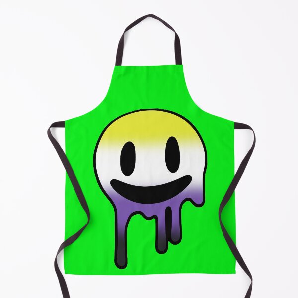 Item preview, Melting Smiley Face Nonbinary Pride Flag Colors, Trippy Drip Rave Enby Design, Pride Festival designed and sold by Travelslightly.
