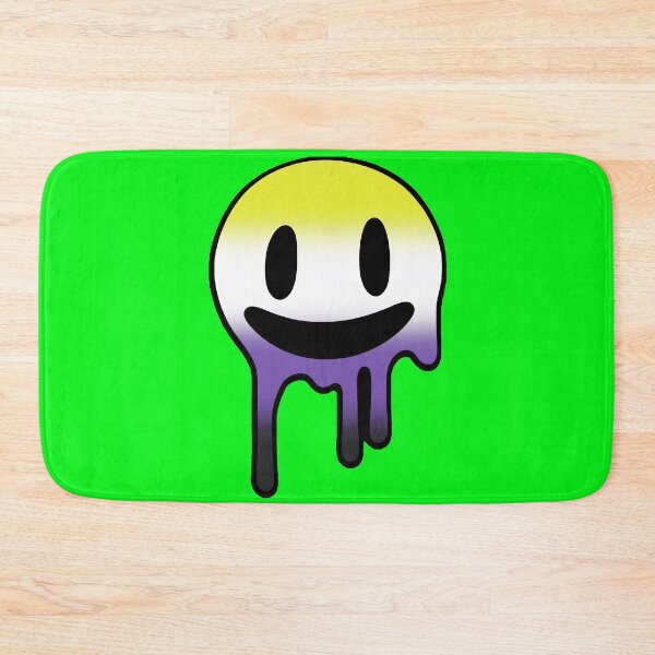Item preview, Melting Smiley Face Nonbinary Pride Flag Colors, Trippy Drip Rave Enby Design, Pride Festival designed and sold by Travelslightly.