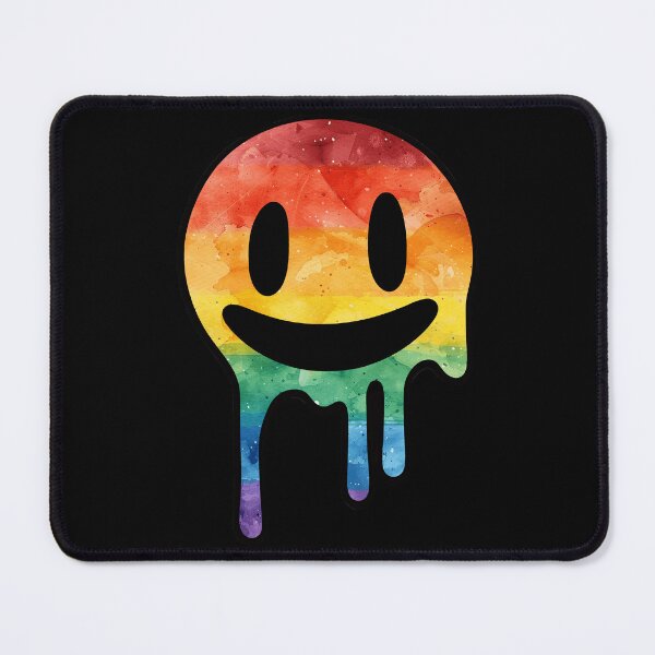 Item preview, Melting Smiley Face LGBTQ Pride Flag Colors, Trippy Drip Rave Watercolor Rainbow Design, Pride Festival designed and sold by Travelslightly.