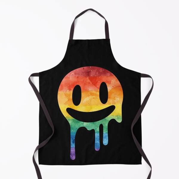 Artikelvorschau, Schmelzendes Smiley-Gesicht, LGBTQ-Pride-Flaggenfarben, Trippy Drip Rave Aquarell-Regenbogen-Design, Pride Festival entworfen und verkauft von Travelslightly.