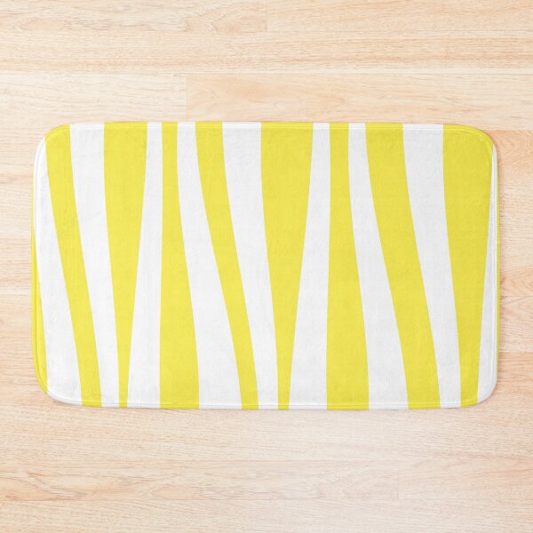Item preview, Yellow White Wavy Stripes Geometric Pattern designed and sold by CreativeBridge.
