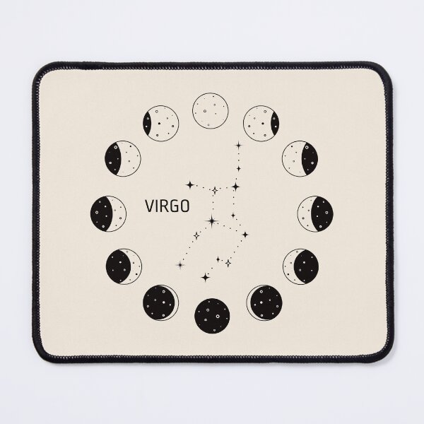 Item preview, Moon phases and zodiac constellation Virgo designed and sold by MonochromeEcho.
