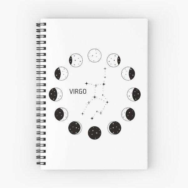 Item preview, Moon phases and zodiac constellation Virgo designed and sold by MonochromeEcho.