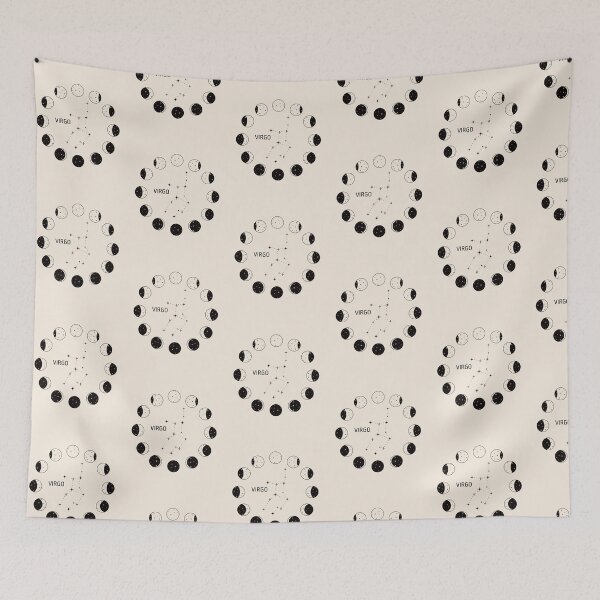Item preview, Moon phases and zodiac constellation Virgo designed and sold by MonochromeEcho.
