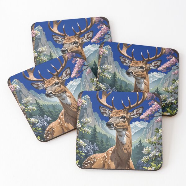 Item preview, Whitetail Deer Surrounded By Mountain Laurel Flowers designed and sold by taiche.