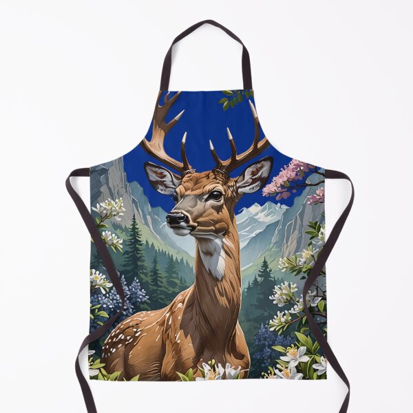 Item preview, Whitetail Deer Surrounded By Mountain Laurel Flowers designed and sold by taiche.
