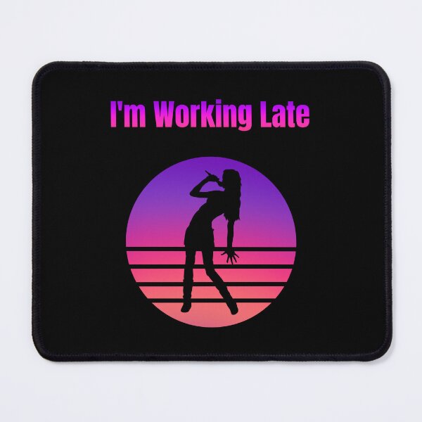 Item preview, I'm Working Late Female Singer Silhouette Gradient Colors designed and sold by Artography Designs.