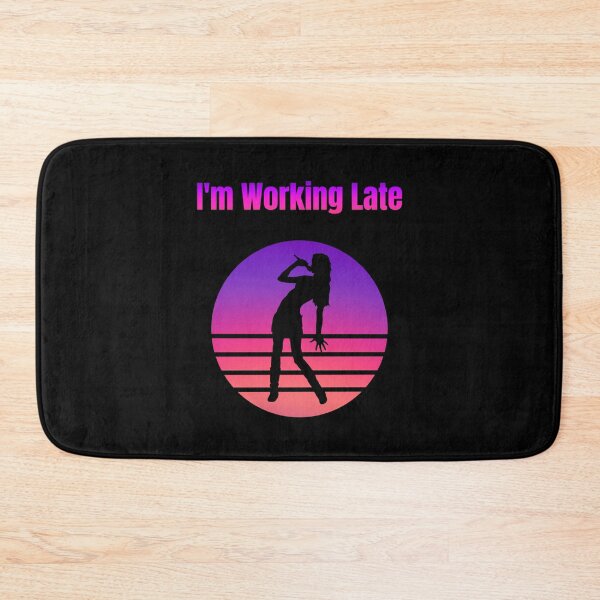 Item preview, I'm Working Late Female Singer Silhouette Gradient Colors designed and sold by Artography Designs.