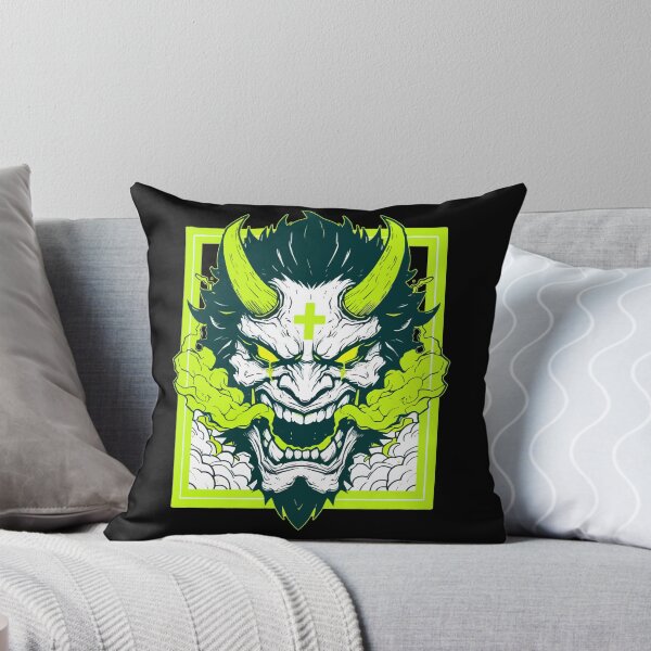 Item preview, Oni Yokai Hannya Ogre Green Neon designed and sold by TomFrontierArt.