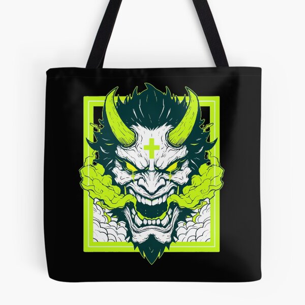 Item preview, Oni Yokai Hannya Ogre Green Neon designed and sold by TomFrontierArt.