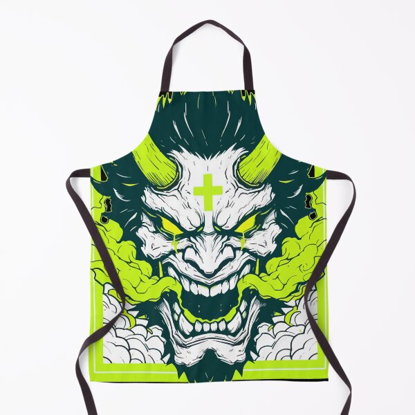 Item preview, Oni Yokai Hannya Ogre Green Neon designed and sold by TomFrontierArt.