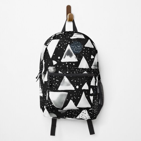 Item preview, Abstract Triangles Monochrome Ink Pattern Black and White designed and sold by ShaViArt.