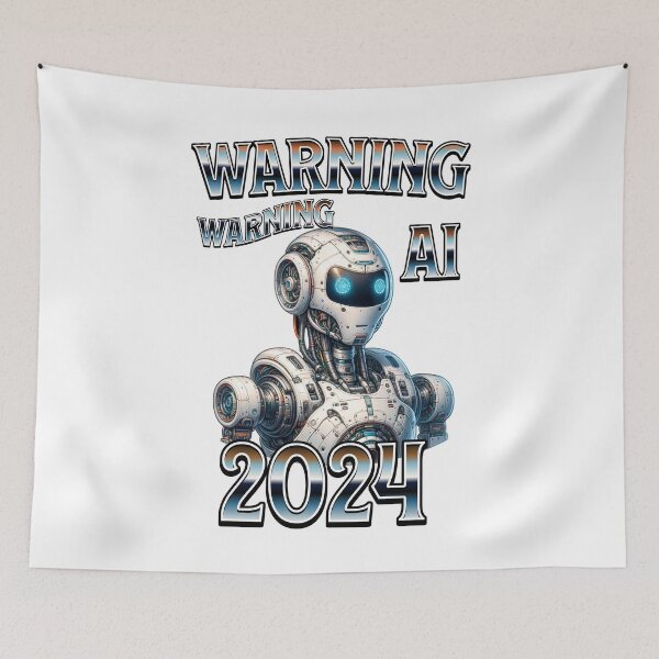 Item preview, WARNING AI ROBOT 2024  designed and sold by Terrence Webster.