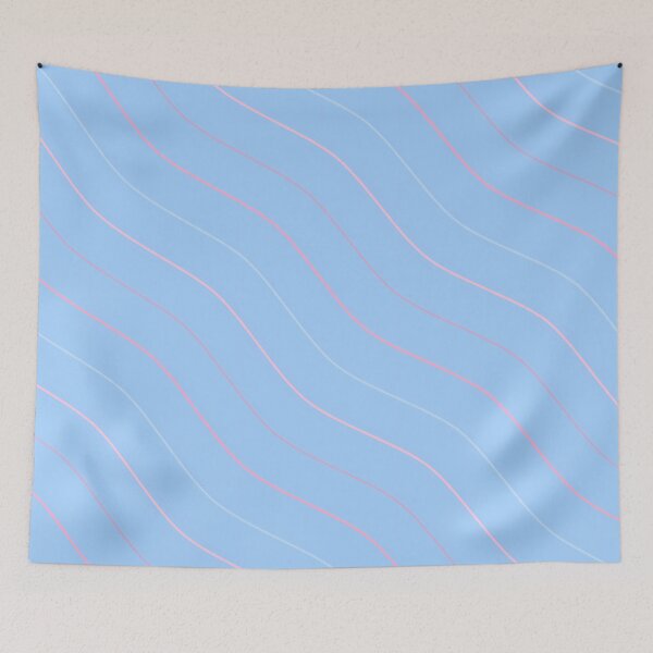 Item preview, Pink Shades And White Waves On Teal Pattern designed and sold by PatternsPalette.