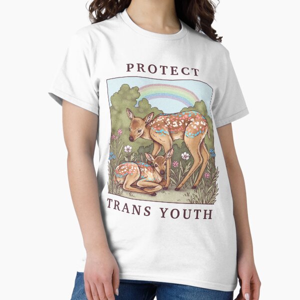 Item preview, PROTECT TRANS YOUTH Trans Rights Rainbow Trans Flag Trans Flag LGBTQIA QUEER Deer Furry Thieran designed and sold by Veymoth.