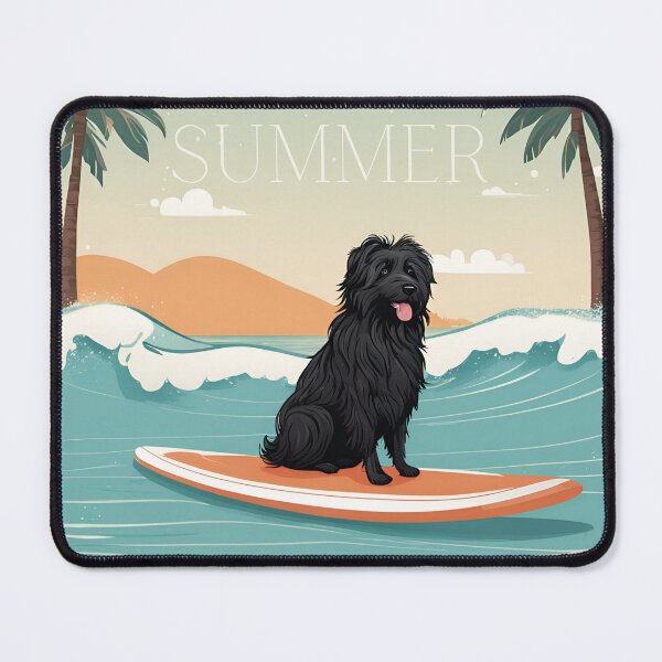 Item preview, Black Croatian Shepherd Surfing Summer designed and sold by GoodyPaws.