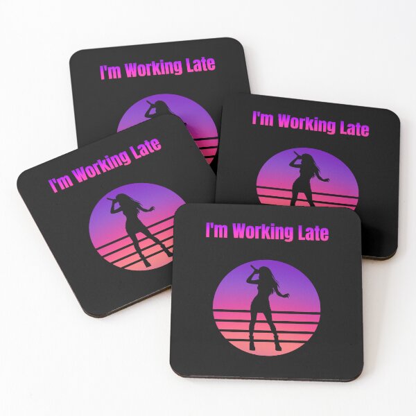 Item preview, I'm Working Late Female Singer Long Hair Silhouette  designed and sold by Artography Designs.