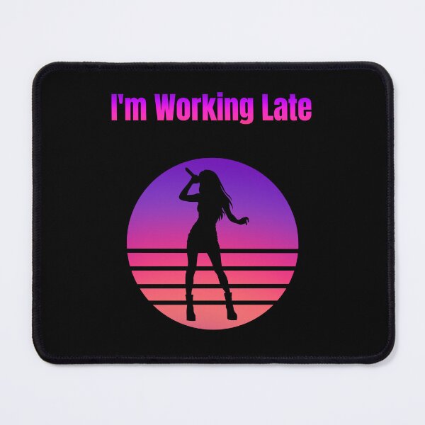 Item preview, I'm Working Late Female Singer Long Hair Silhouette  designed and sold by Artography Designs.