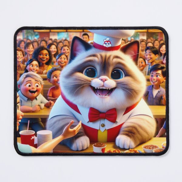 Item preview, Cat works at a fried chicken restaurant designed and sold by Catsmoment.