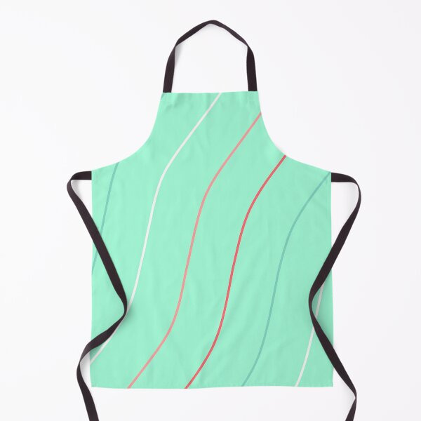 Item preview, Teal, White And Pink Waves On Cyan Pattern designed and sold by PatternsPalette.