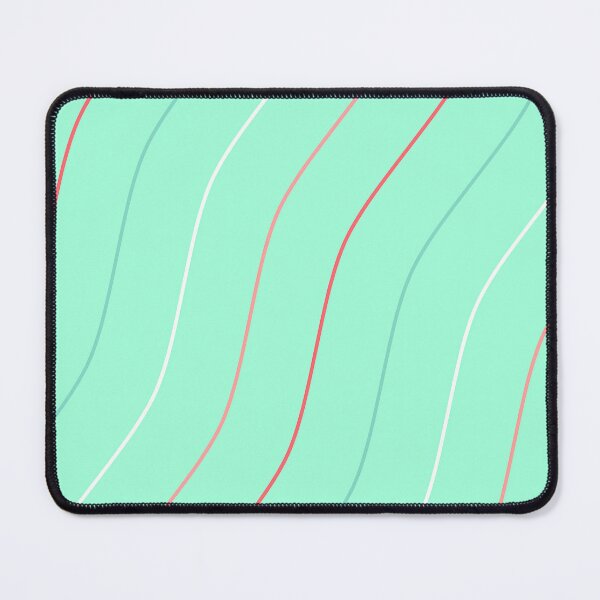 Item preview, Teal, White And Pink Waves On Cyan Pattern designed and sold by PatternsPalette.