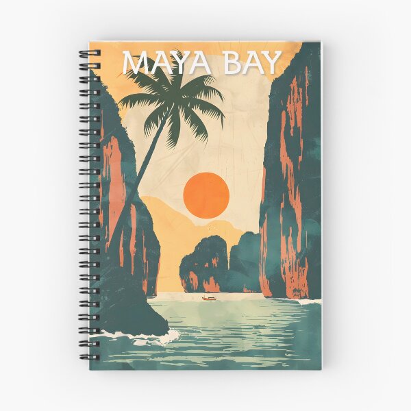 Item preview, Maya Bay Vintage Poster designed and sold by taniasofia.