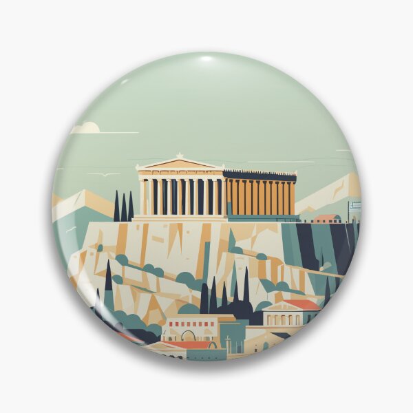 Item preview, Athens greece travel poster designed and sold by Arctic frame studio.