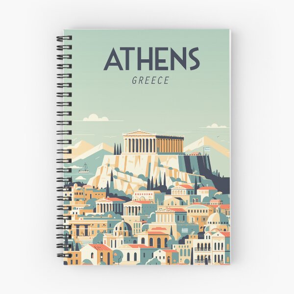 Item preview, Athens greece travel poster designed and sold by Arctic frame studio.