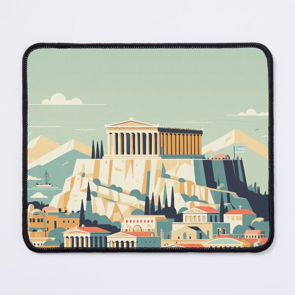 Item preview, Athens greece travel poster designed and sold by Arctic frame studio.