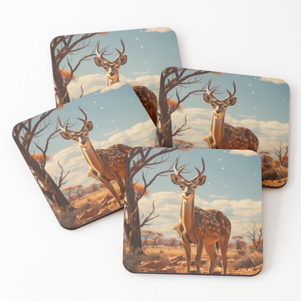 Item preview, Deer in Savannah. Wild life of the animal designed and sold by Leylita Design.