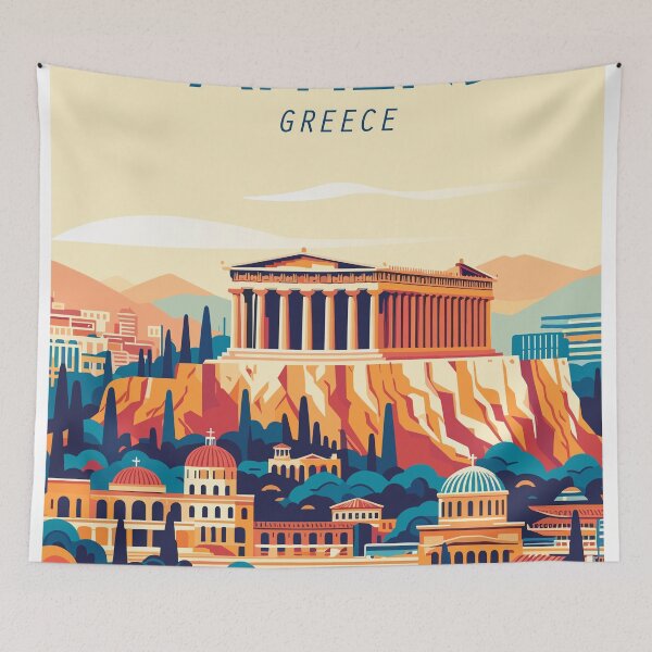 Item preview, Athens, Greece  Parthenontravel poster  designed and sold by Arctic frame studio.